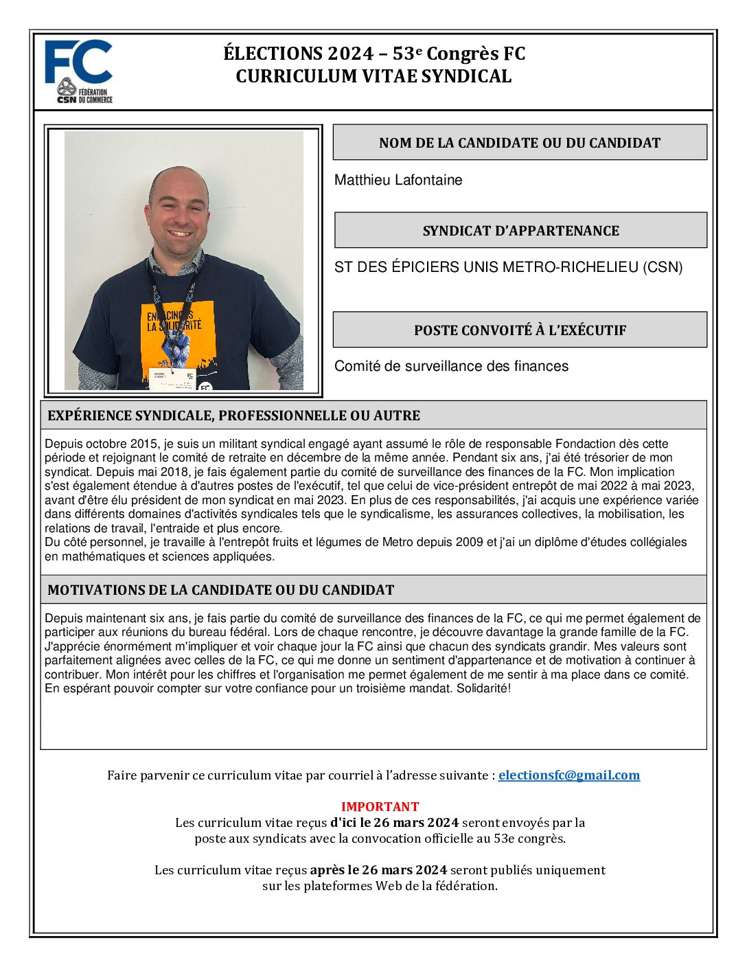 CV Matthieu Lafontaine